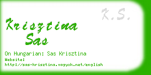 krisztina sas business card